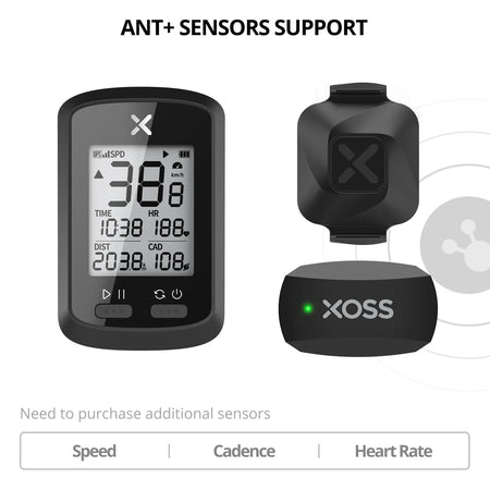 XOSS G Plus GPS Bike Computer &ndash; Waterproof Bluetooth Connectivity