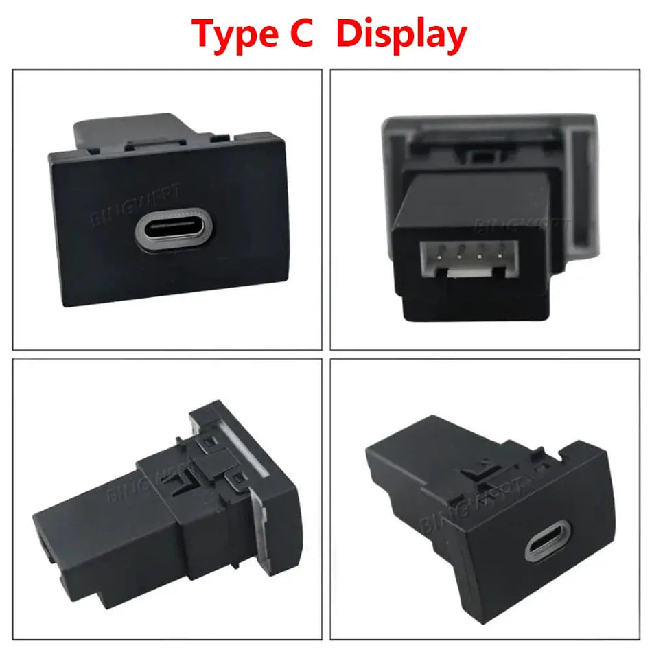 Car Charger QC3.0 Type C PD Dual USB Interface Socket Auto Phone Fast Charging Adapter Button For Volkswagen POLO 2011-2013 by InterCyprus Trading Ltd