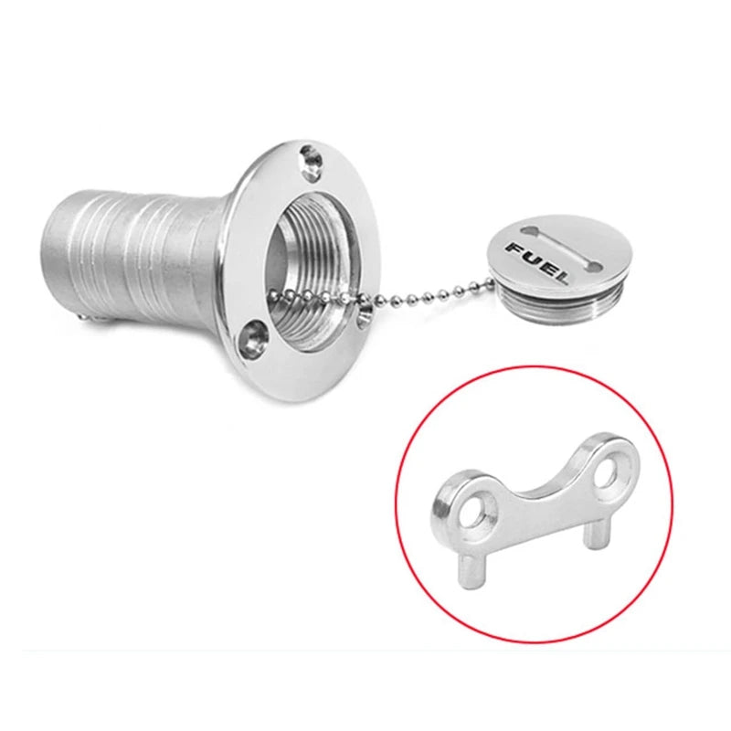 Marine Grade 316 Stainless Steel Fuel Fill Deck Replacement for Boats and Yachts