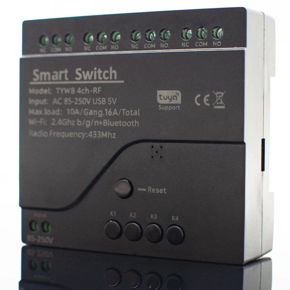 4CH Tuya WiFi Smart Switch with Voice Control and Remote Automation AC 85-250V 1