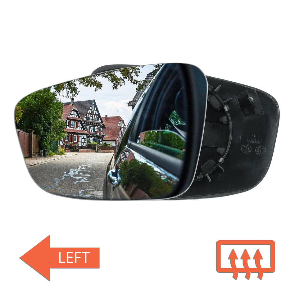Стъкло за огледало на врата за Skoda Citigo 2011-2020 ляво за пътника конвексно отопляемо ABS