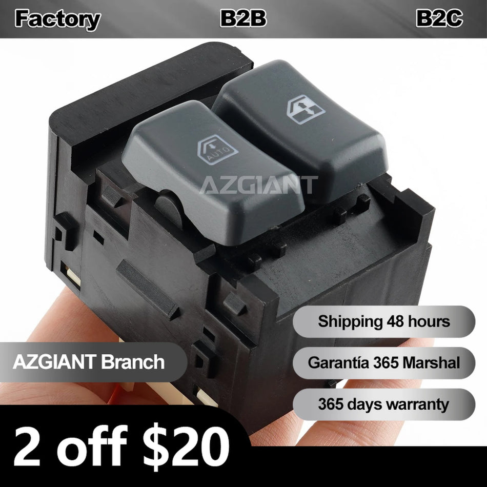 Priekinės Durys Langų Valdymo Pagrindinis Jungiklis GMC Savana ir Chevrolet Express, Plastikas