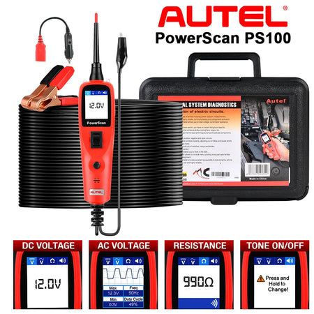 Autel PowerScan PS100 &ndash; Four Work Modes 12V 24V Diagnostic