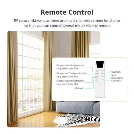 Zemismart Matter WiFi Smart Curtain Motor with Voice Control