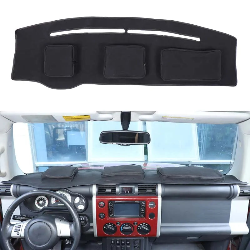 Черный коврик-защита от ультрафиолета для приборной панели для Toyota FJ Cruiser