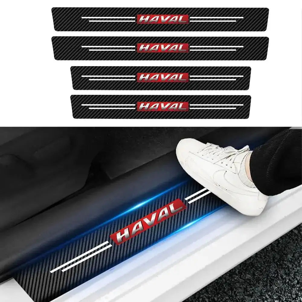 Haval Car Door Sill Protector Carbon Fiber Anti Scratch