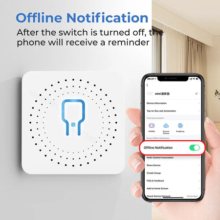 Tuya Zigbee/WiFi Mini Smart Switch with Power Monitoring &amp; Voice Control