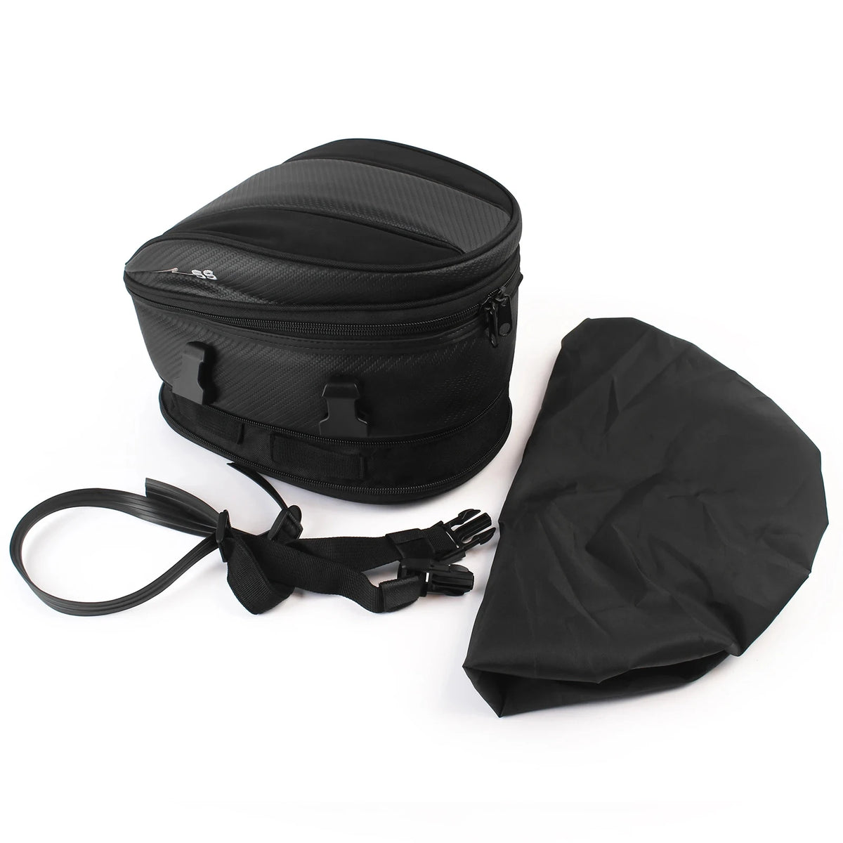 Motorcycle Universal Black Seat Tail Bag &ndash; Waterproof 1680D Material