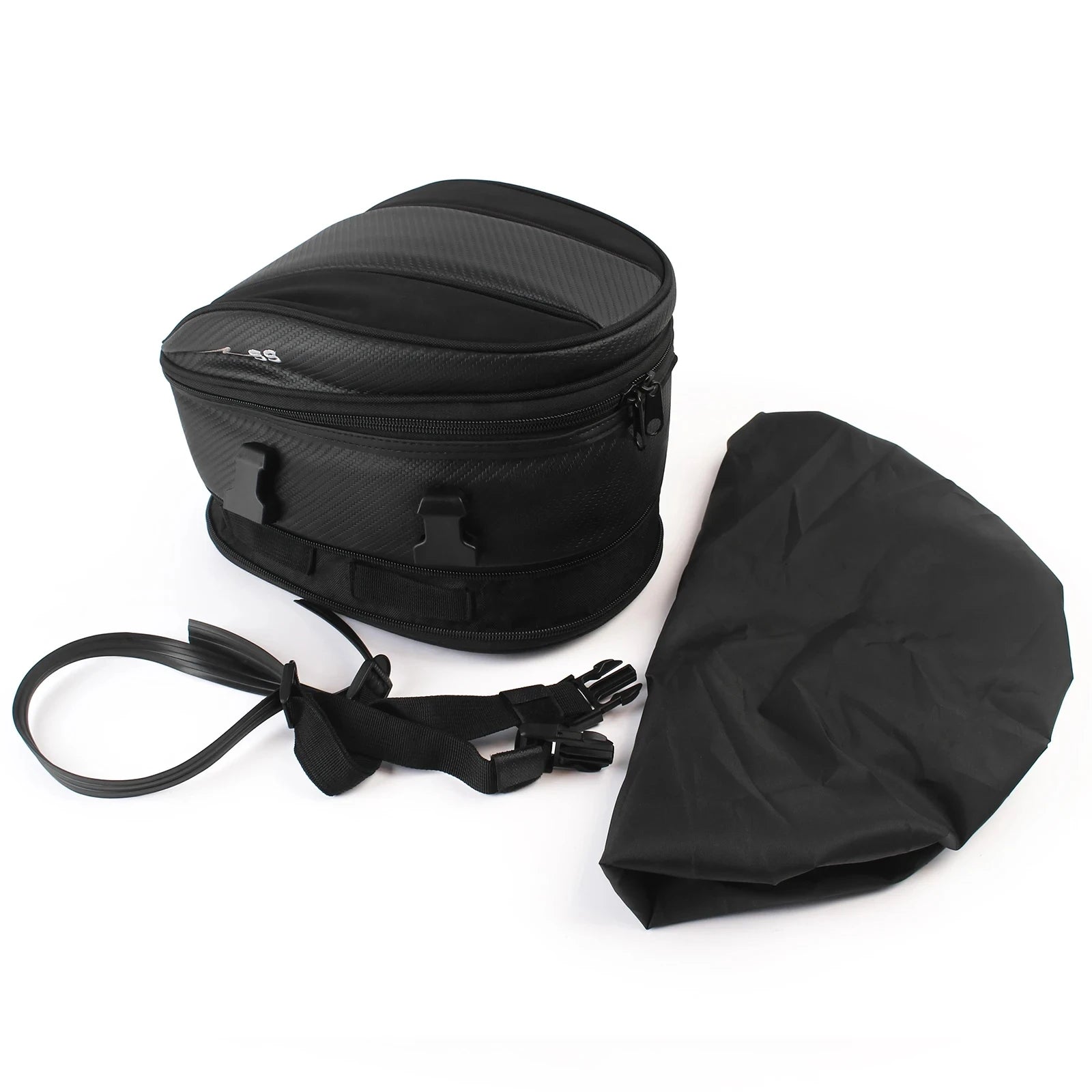 Motorcycle Universal Black Seat Tail Bag &ndash; Waterproof 1680D Material