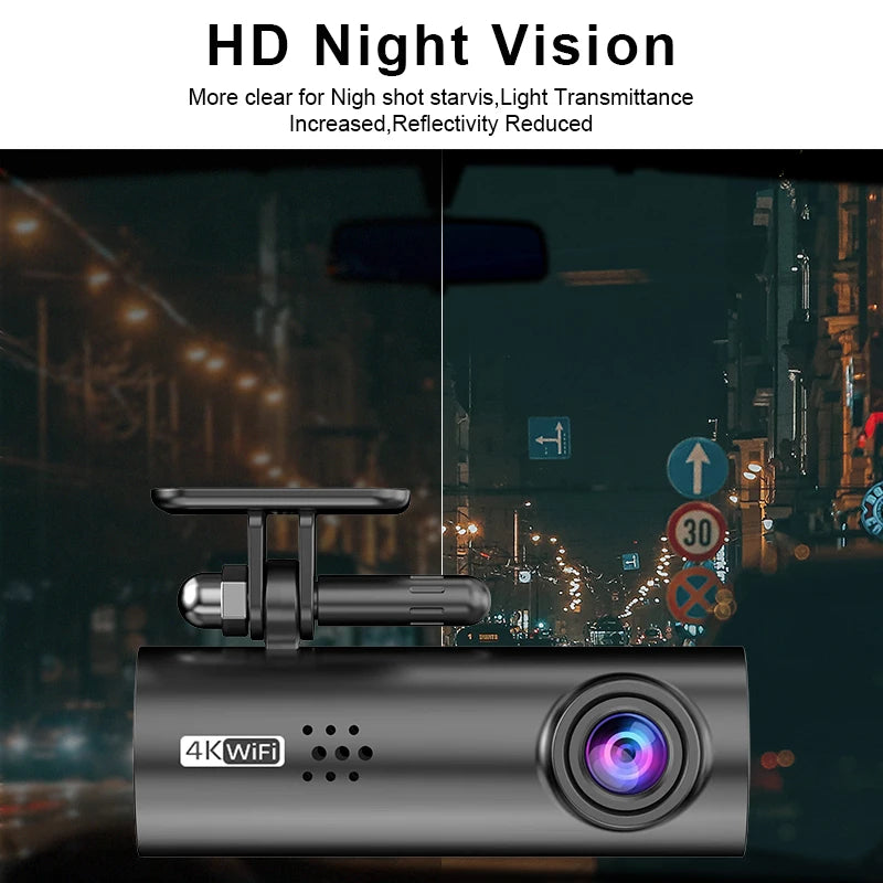 ACCEO 4K Smart Dash Cam &ndash; Front Rear Night Vision Recording