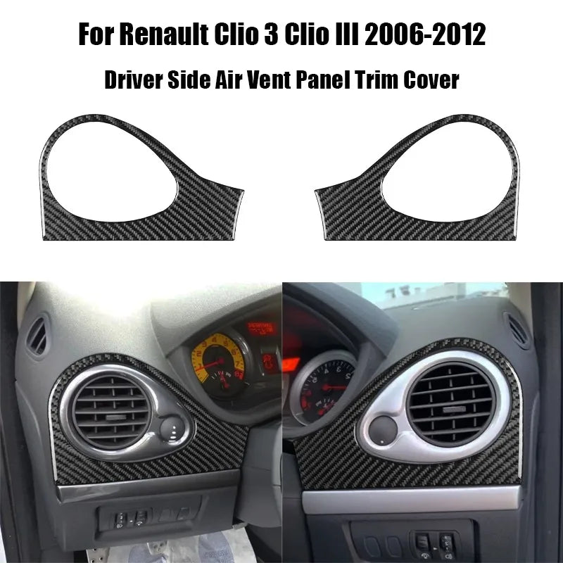 Afdekking voor interieurafwerking van koolstofvezel aan bestuurderszijde voor Renault Clio 3 2006-2012