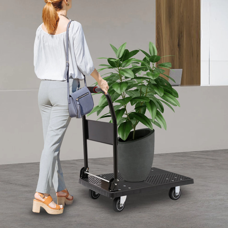 4 Kolesový Tichý Vozík 330 Lb Nosnosť pre Ťažký Náklad