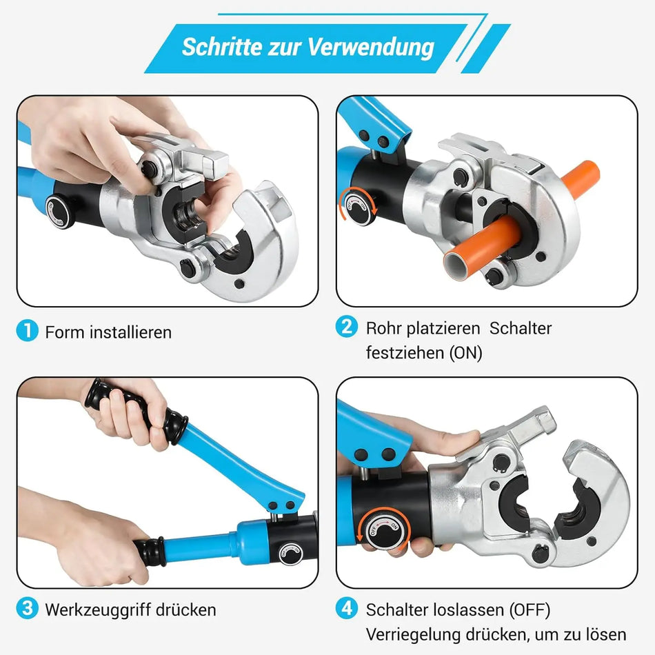 360 Grad Rotations Hydraulisk Rör Klämverktyg U16 32mm