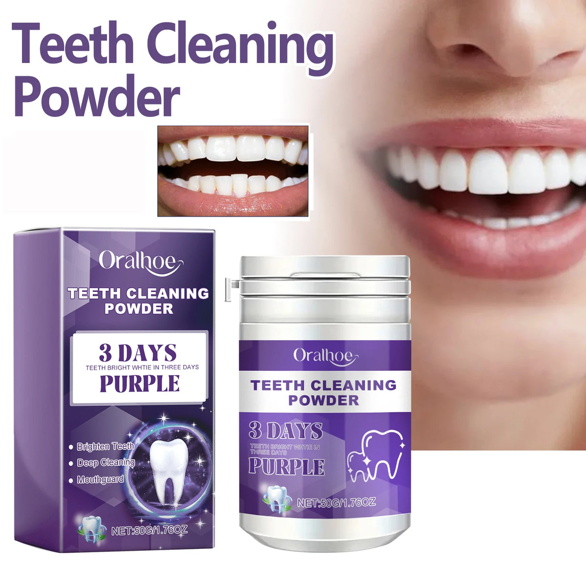 Teeth Whitening Powder &ndash; Effective Dental Plaque Removal