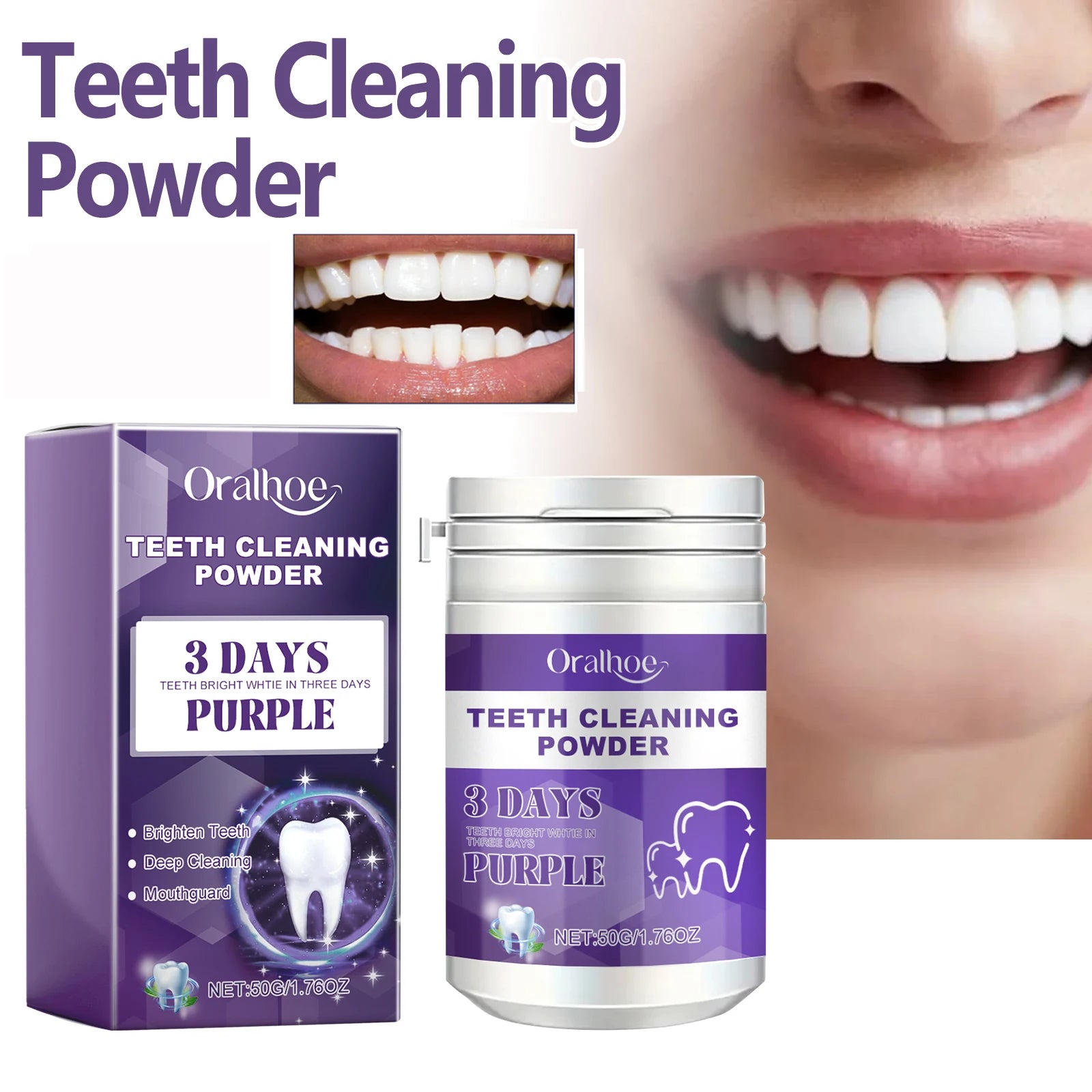 Teeth Whitening Powder &ndash; Effective Dental Plaque Removal