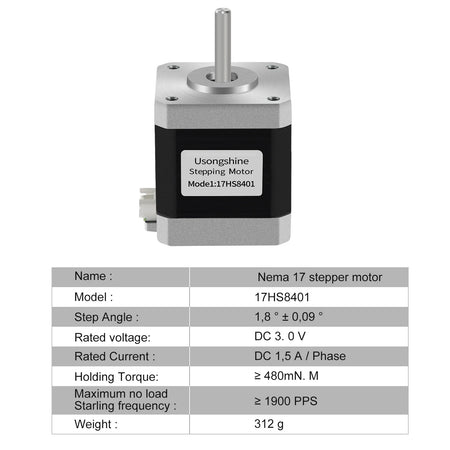 Usongshine Nema 17 Stepper Motor 17HS4401 &ndash; Precision Performance for CNC and 3D Printing