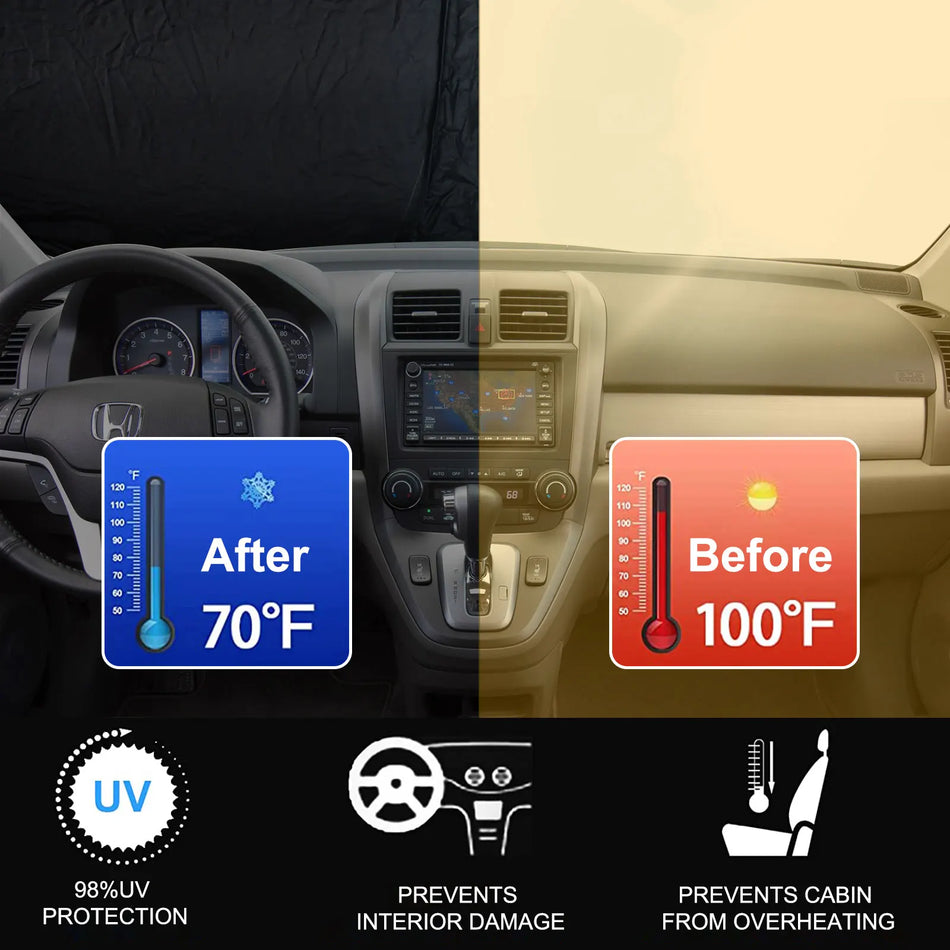 JYMAOYI Sunshade Cover for Honda Civic 2006-2011 - UV Protection &amp; Privacy Shield