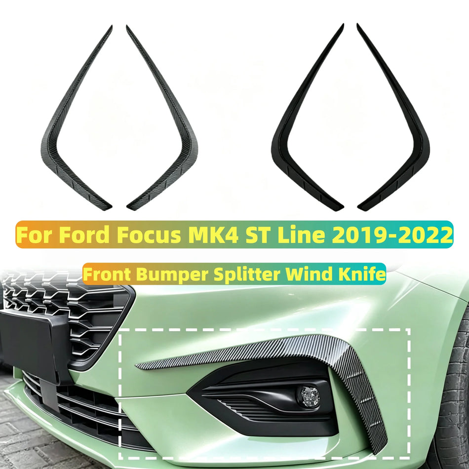 Przedni rozdzielacz zderzaka ABS z bocznymi spoilerami do Ford Focus MK4 2019-2022