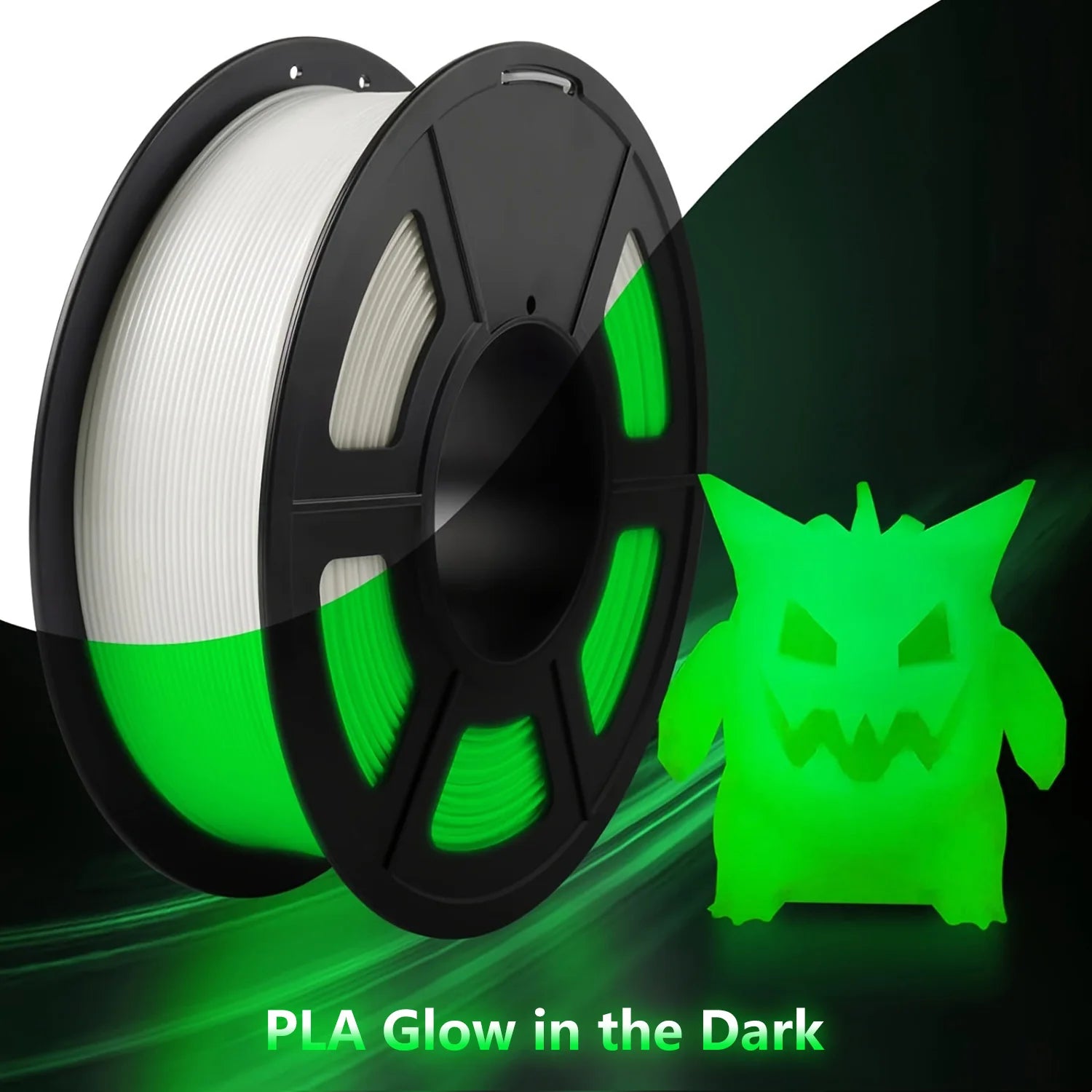1.75mm PLA Luminous 3D Printer Filament &ndash; Glow In The Dark 200g Luminous Green