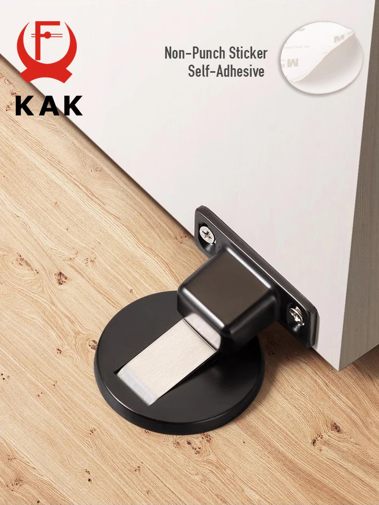 Магнитный скрытый дверной стопор из цинкового сплава, защитник стены