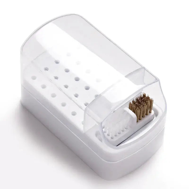 30 holes sanding head storage box with cleaning brush empty box anti-dust split tungsten steel ceramic nail tools by InterCyprus Trading Ltd