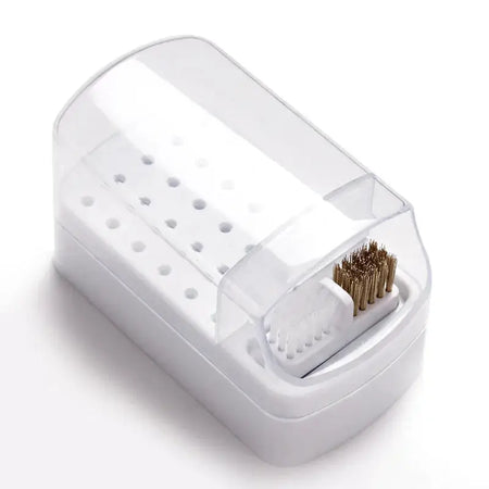 30 holes sanding head storage box with cleaning brush empty box anti-dust split tungsten steel ceramic nail tools by InterCyprus Trading Ltd
