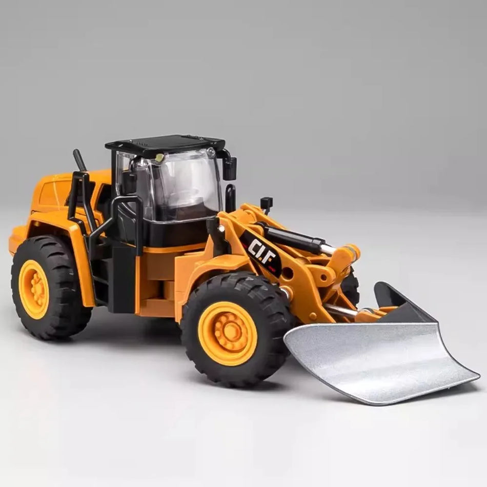 1/50 mērogā diecast ekskavators sniega tīrītājs ar skaņu un gaismu, durvis atveras