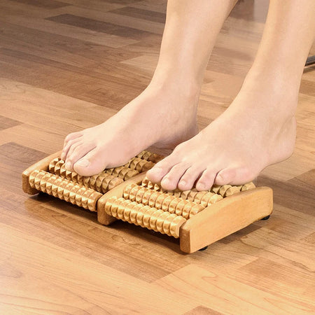 Wooden Foot Massage Roller &ndash; Eases Plantar Fasciitis Pain