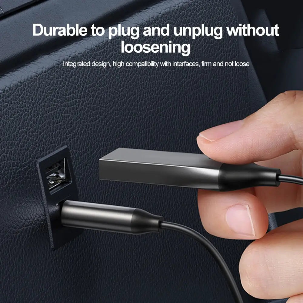 Aux to Bluetooth 5.0 Adapter 3.5mm Bluetooth Receiver for Car USB to 3.5mm Jack Kit with Built-in Microphone by InterCyprus Trading Ltd