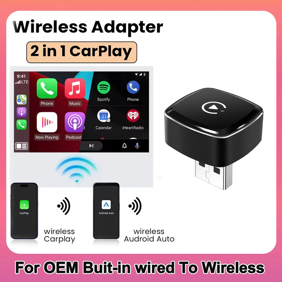Wireless CarPlay Adapter for Android Auto and Wired CarPlay
