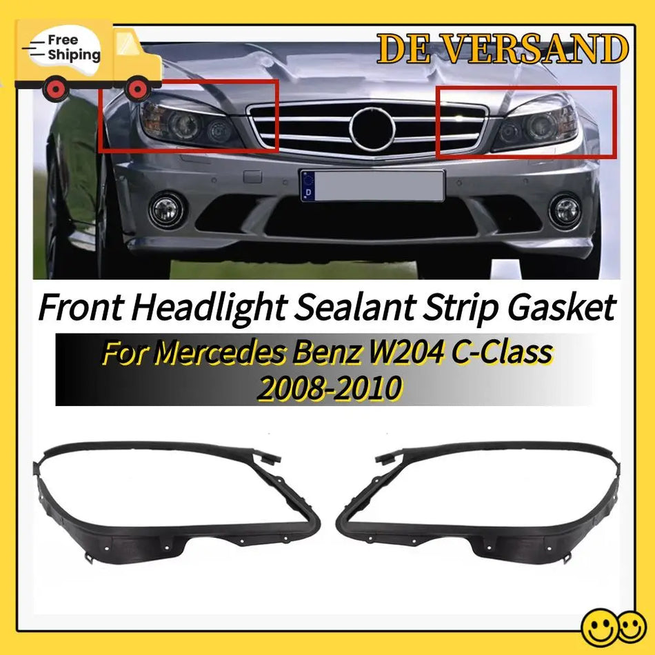 Tesniaca podložka svetlometu pár pre Mercedes W204 C Trieda 2008-2010 ľavá 2048260991 pravá 2048261091 čierny plast
