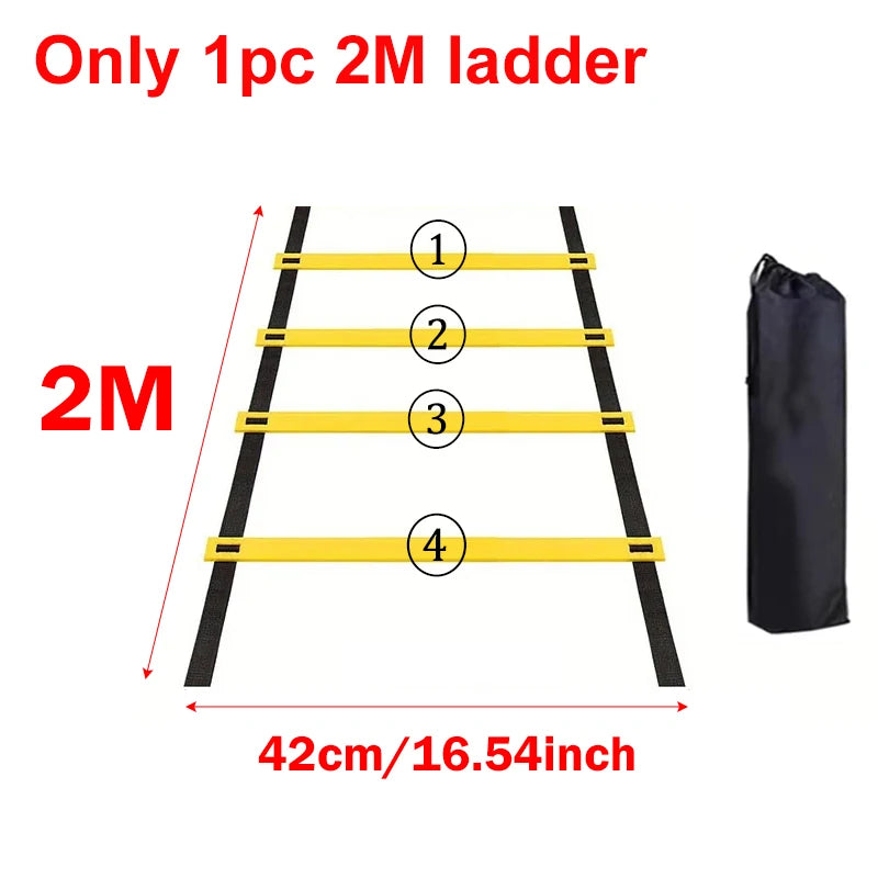 Garvonti Soccer Speed Training Set with Agility Ladder and Cones Only 1pc 2M ladder