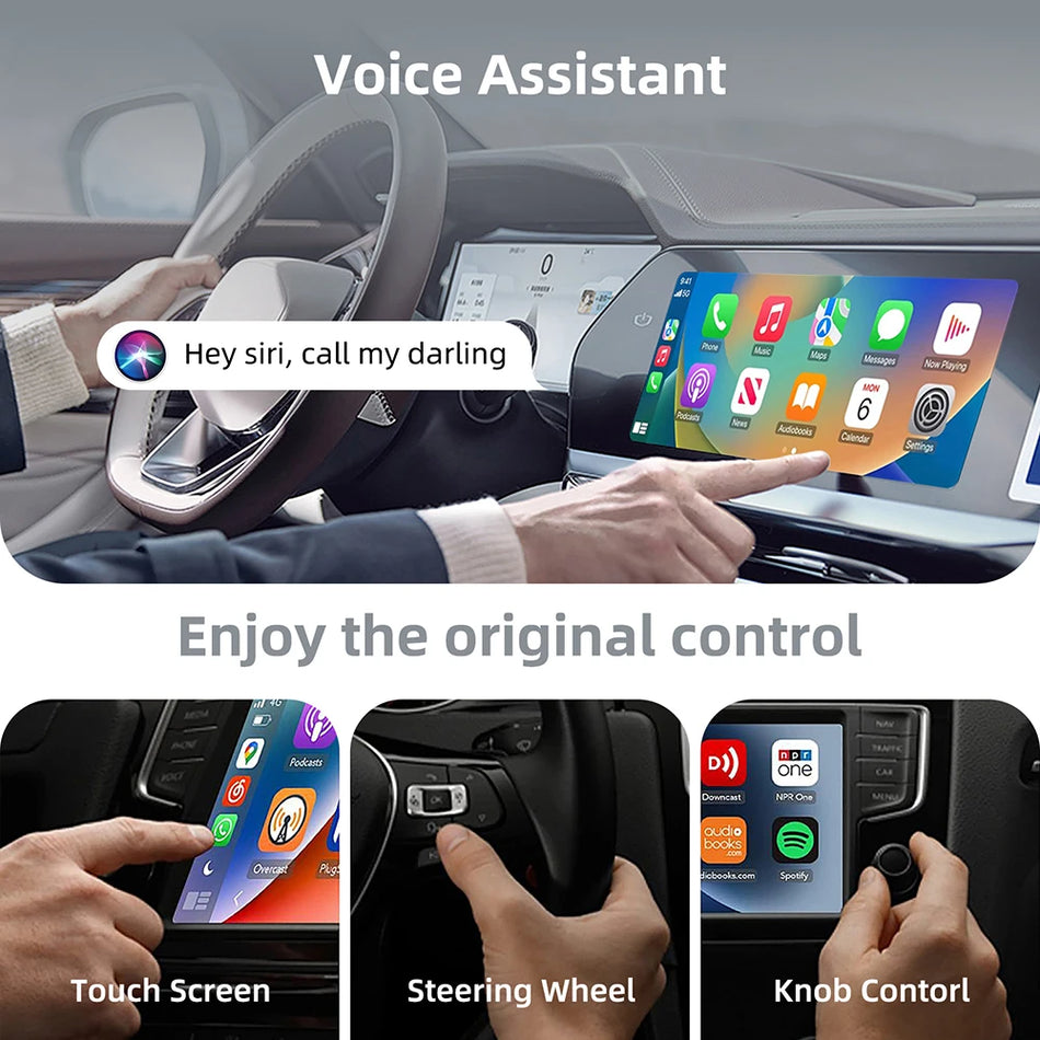CarPlay Wireless Adapter 2in1 for Toyota, Ford, Mazda, Kia, Android Auto