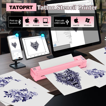 Bluetooth Tattoo Printer A4 &ndash; 5 Free Transfer Papers