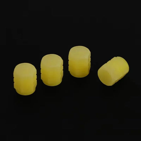 4PCS Motorcycle Valve Caps &ndash; Luminous Design for Enhanced Visibility yellow-4pcs