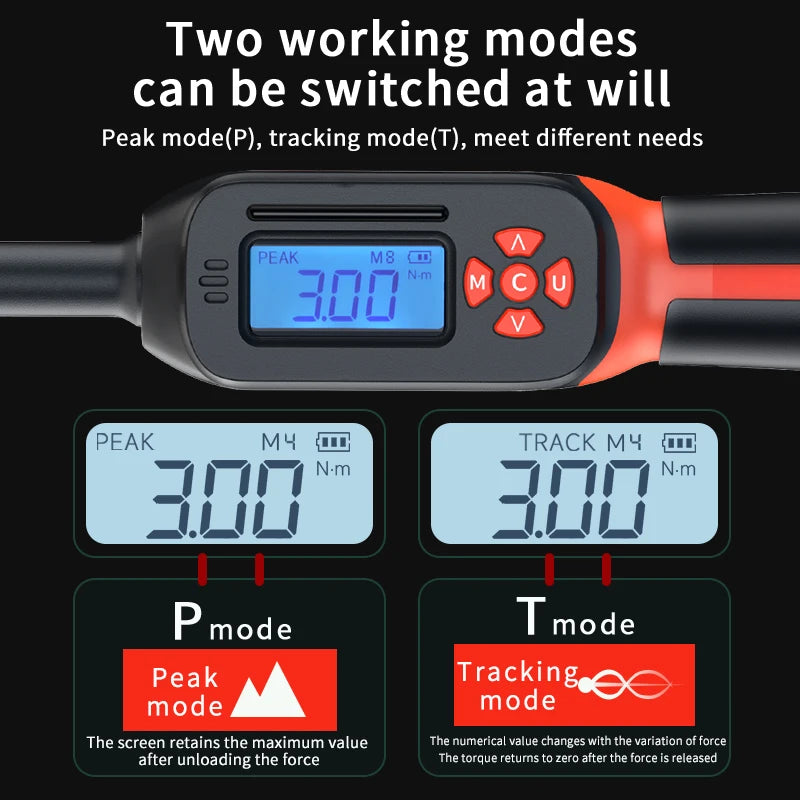 MOVECRAB Digital Torque Wrench 1.5-340N.m &ndash; High Precision with Buzzer and LED Notification