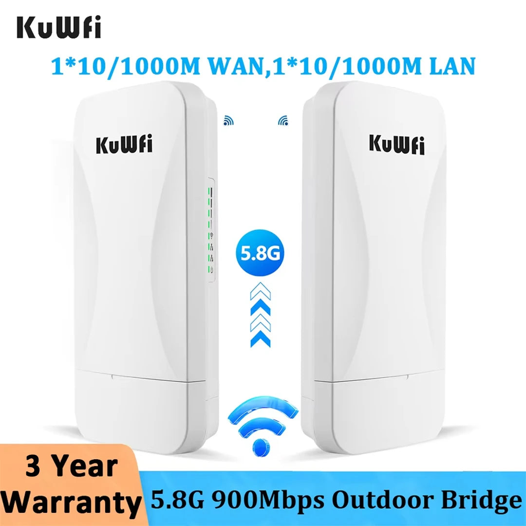 KuWFi 2KM Outdoor CPE &ndash; Ultra Long Range 900Mbps 5GHz