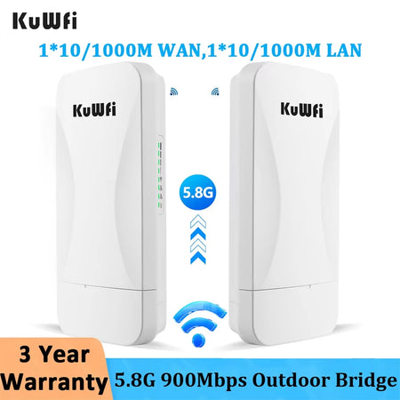 KuWFi 2KM Outdoor CPE &ndash; Ultra Long Range 900Mbps 5GHz