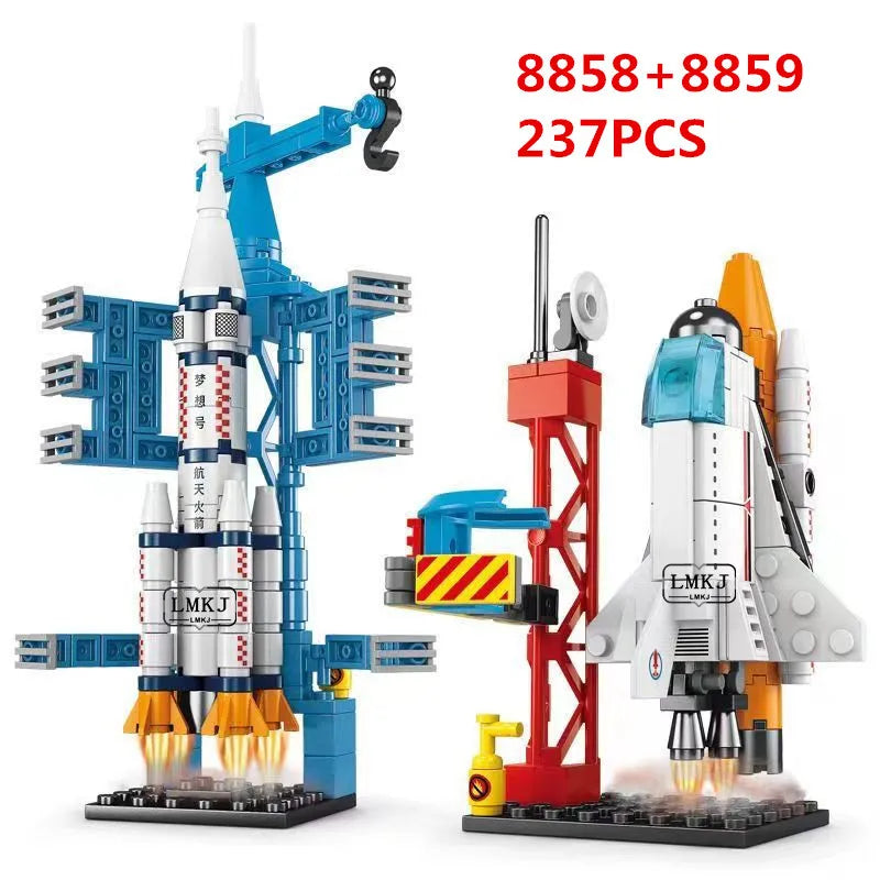 Creative Aviation Manned Rocket Blocks &ndash; Educational Toy S-8858-8859(237pcs)