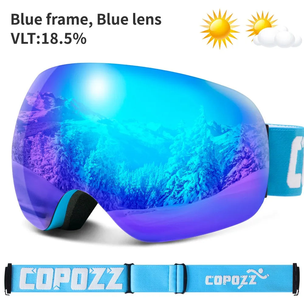 COPOZZ Outdoor Sports Ski Goggles &ndash; UV400 Protection Blue lens