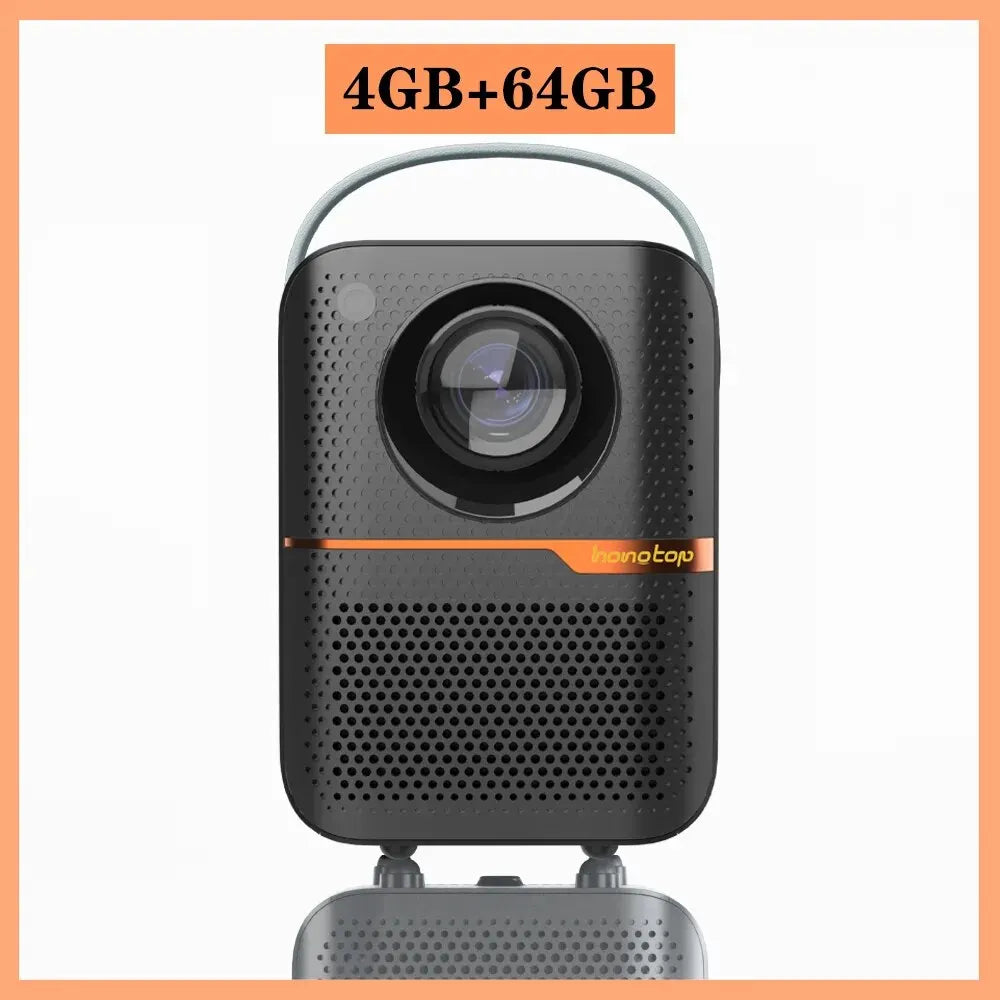 HONGTOP Android Mini Projector 300ANSI - Bright 1080P 64G BLACK / American Standard