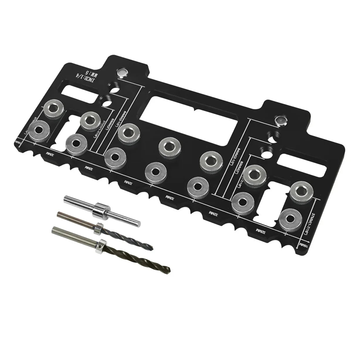 Aluminum Pocket Hole Jig Kit &ndash; Precise Hole Template Black Set