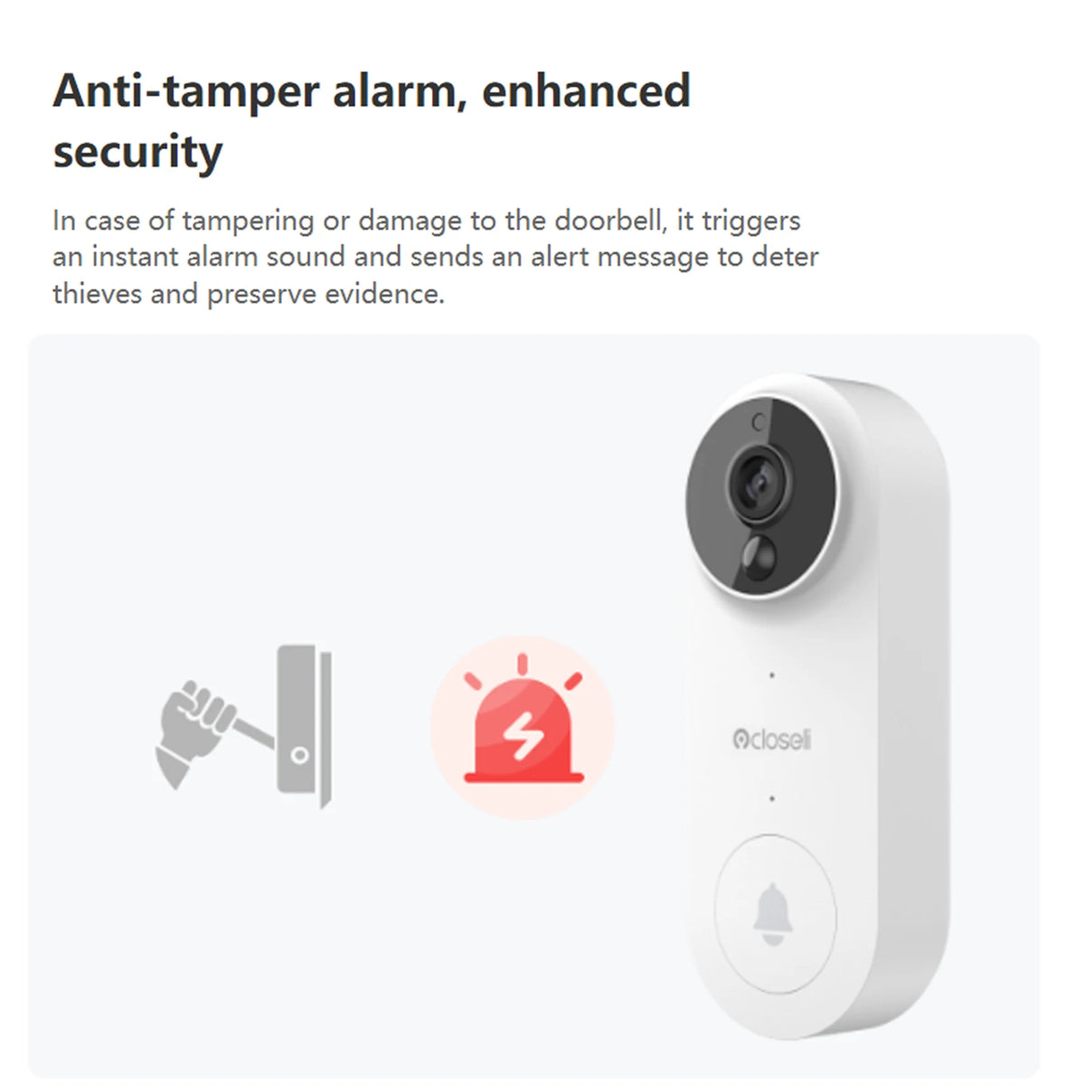 BR100PB2 - Wireless 2MP Video Intercom Door Bell With Camera