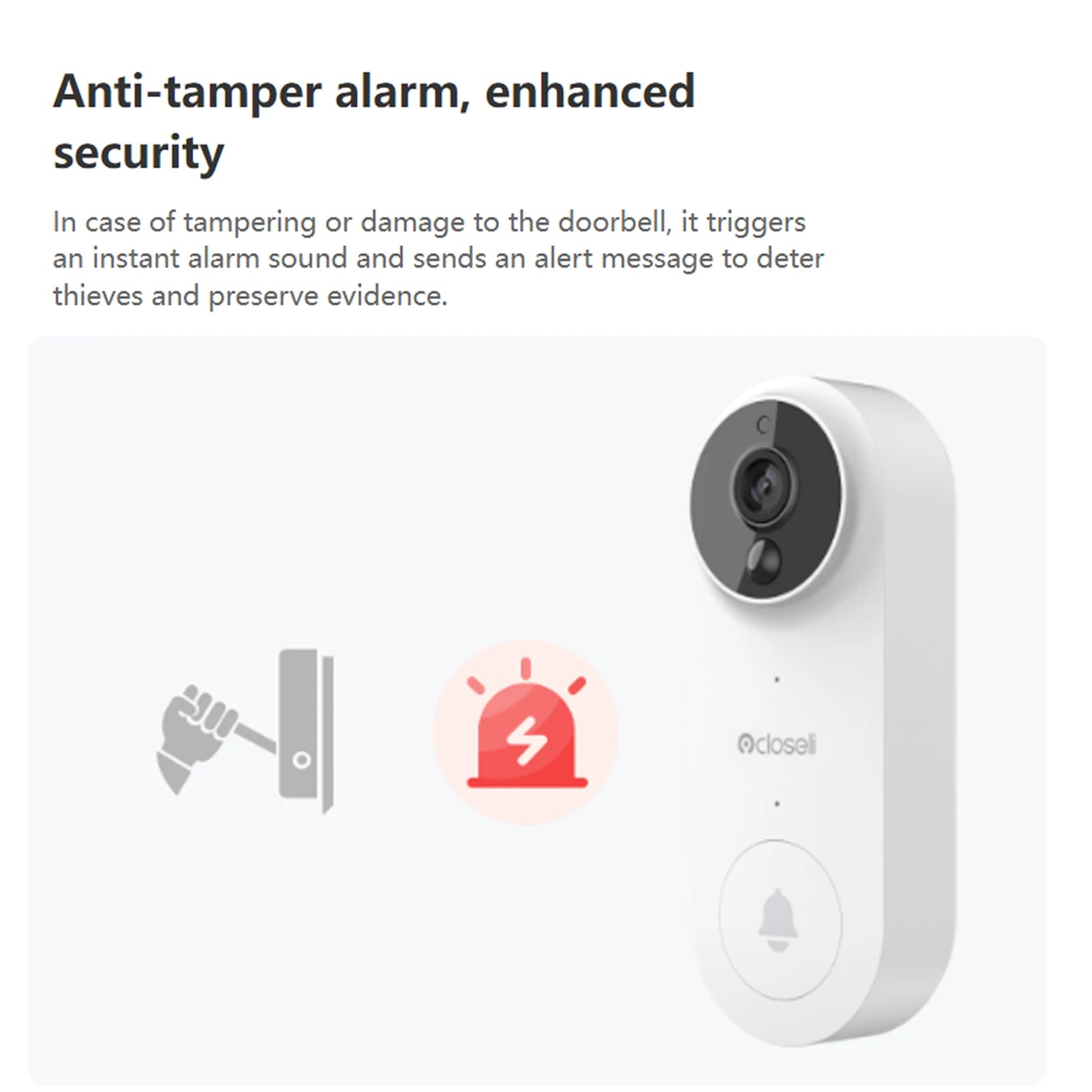 BR100PB2 - Wireless 2MP Video Intercom Door Bell With Camera