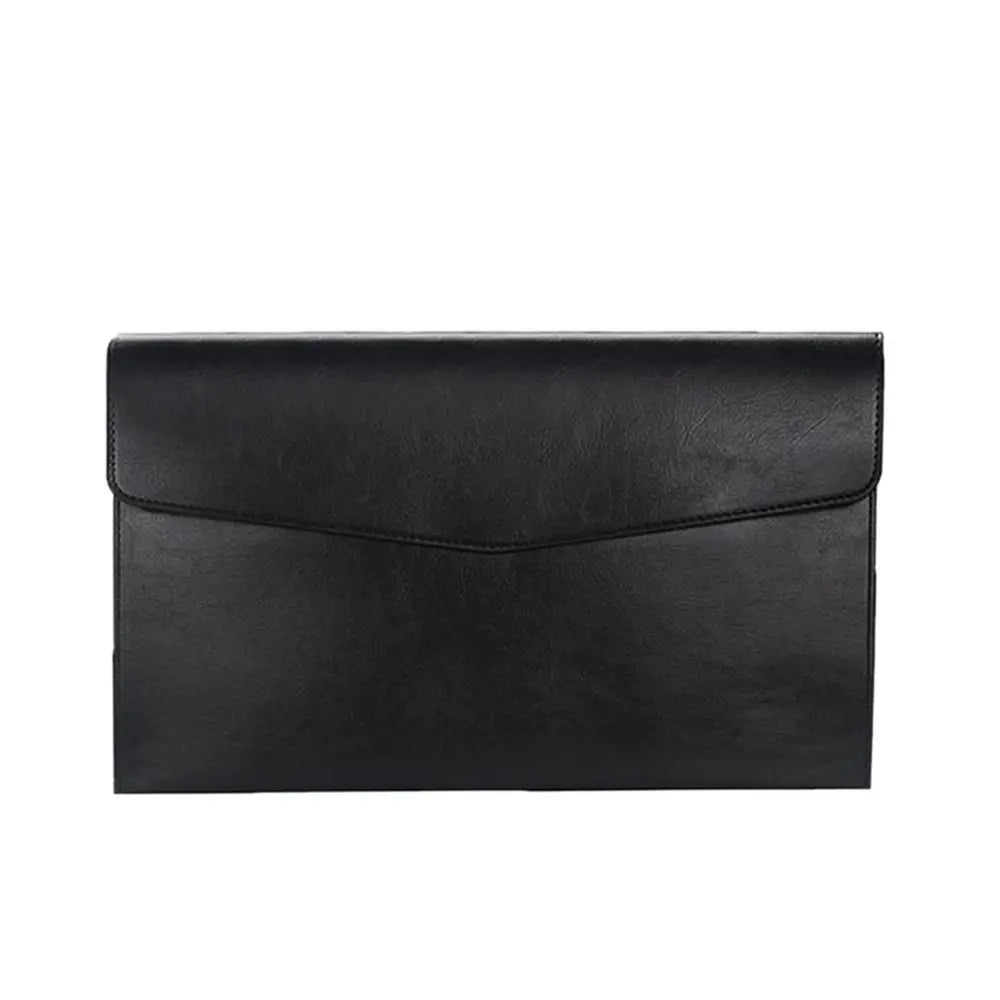 A4 A6 Leather Document Bag - Stylish &amp; Durable Office Briefcase black-A6
