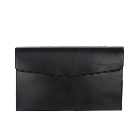 A4 A6 Leather Document Bag - Stylish &amp; Durable Office Briefcase black-A6