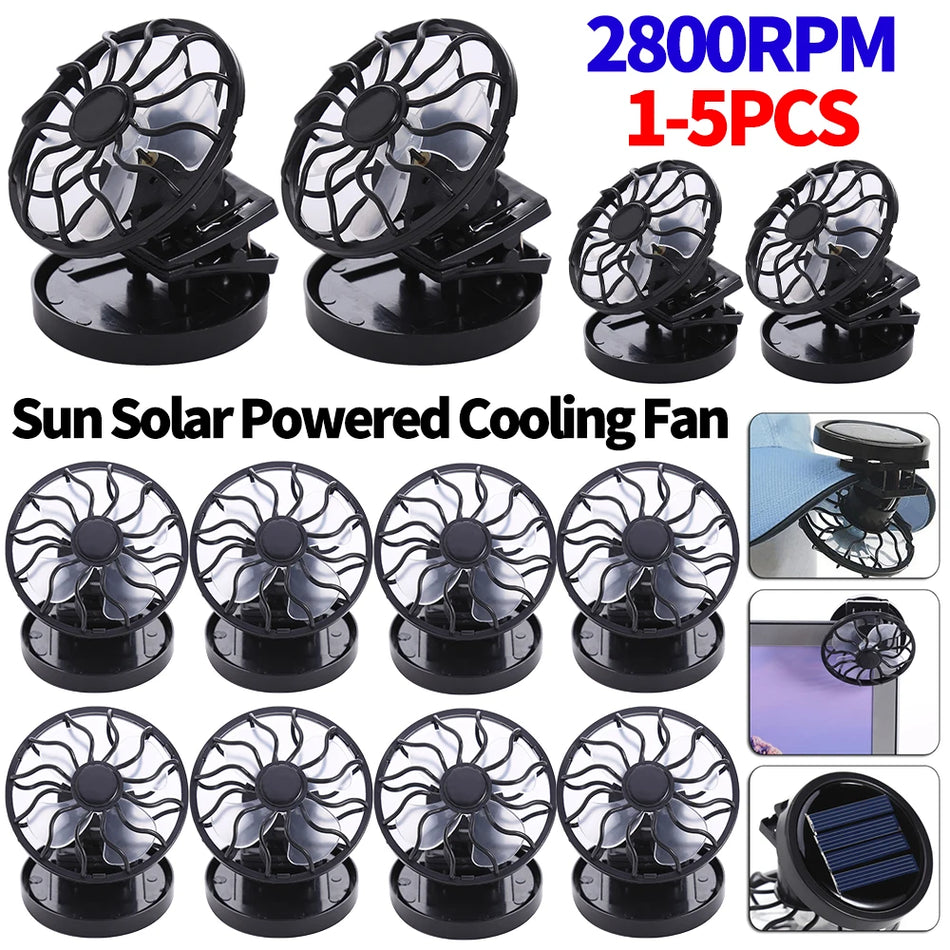 Pārnēsājamais saules enerģijas klips ventilators āra un galda lietošanai