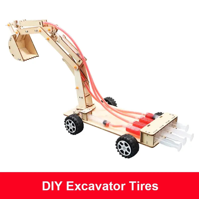 Hydraulic Excavator DIY Student Technology Small Production Science and Education Toy Model Science Experiment Toy by InterCyprus Trading Ltd