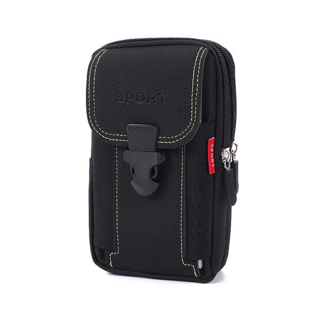 Tactical Man Belt Pouch for Mobile Phones and Essentials Black Style 1