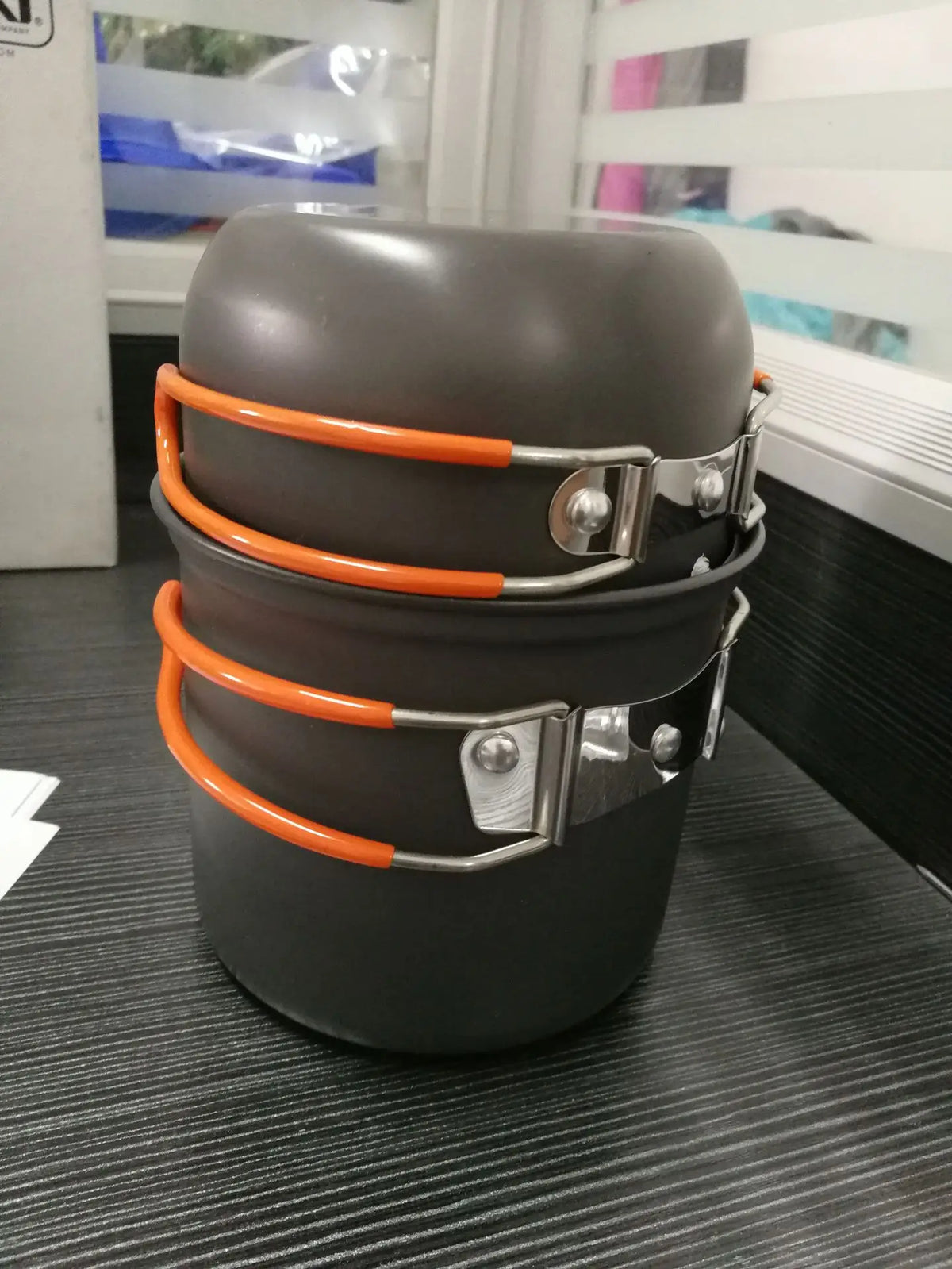 LISM Portable Camping Cookware Set for Outdoor Adventures Orange